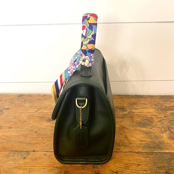 Coach Vintage Manor Leather Top Handle Satchel in Bottle Green #9977 - Picture 6 of 16